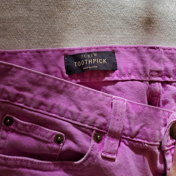 J.Crew Toothpick Ankle Neon Violetta Jeans - Picture 5 of 11